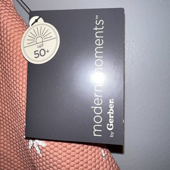 NWT Modern Moments by Gerber Baby Rash Guard Swimsuit Pink Floral Size 12 Months - Picture 7 of 7